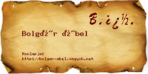 Bolgár Ábel névjegykártya
